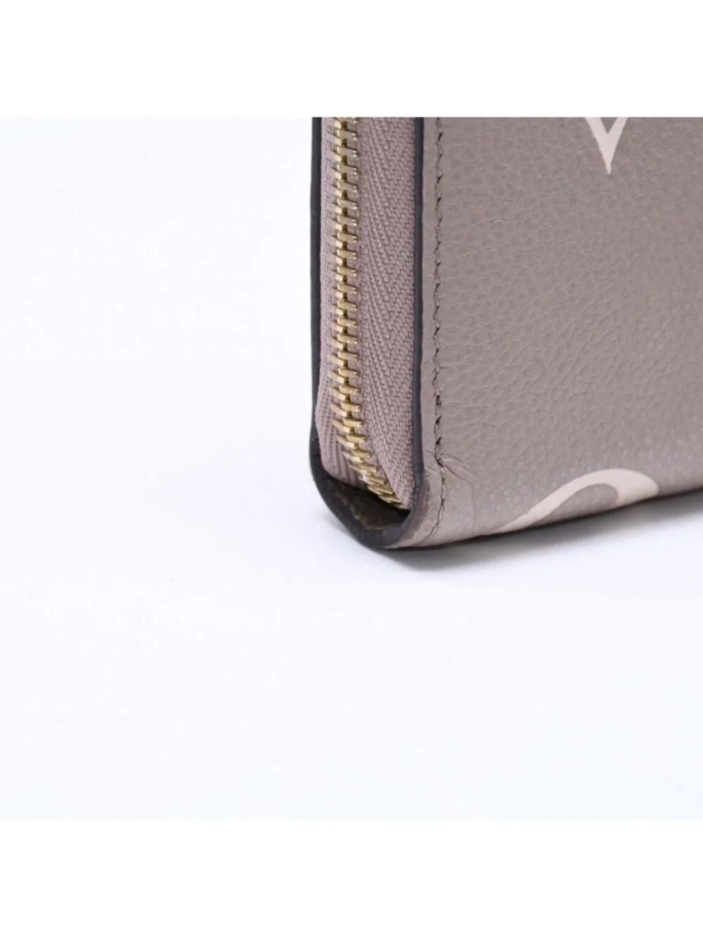 Louis Vuitton Monogram Empreinte Zippy Wallet Beige Ivory Gold